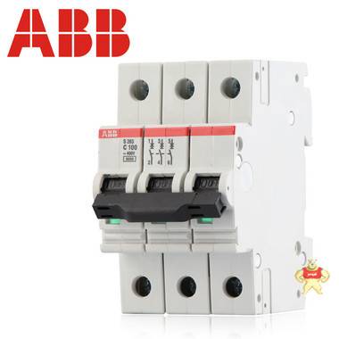 ABB小型断路器S283-C100 380V100A3P三相空气开关微型断路S203 ABB,S283-C100