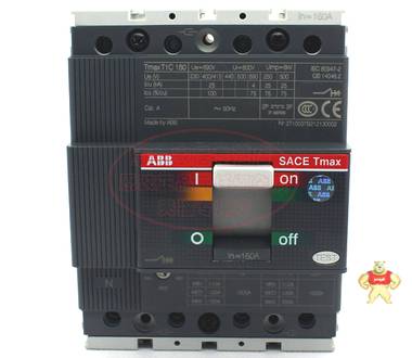 ABB Tmax系列塑壳断路器 T1C160 TMD160/1600 F FC 4P 160A 订货 ABB,T1C160