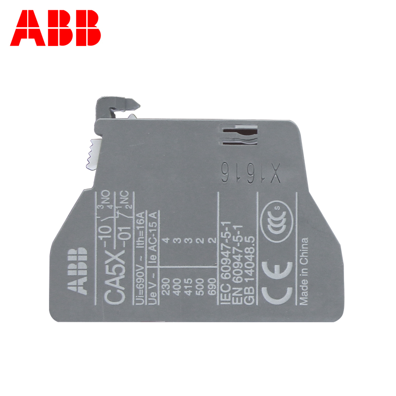 ABB交流接触器 辅助触头 触点CA5X-01 NC常闭 AX系列 外挂附件