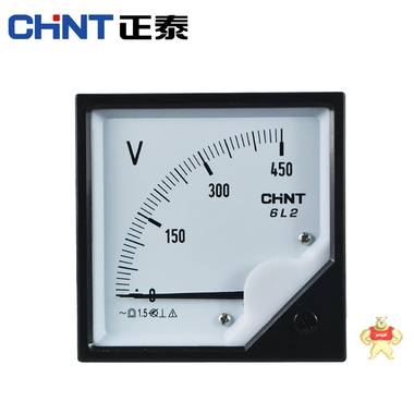 正泰 电压表 指针式 6L2-V 200V/300V/450V/500V等多规格可选500 正泰,全新,仪器仪表