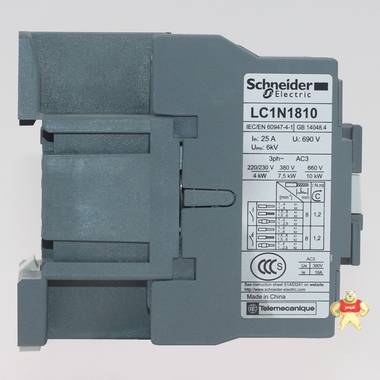 施耐德电气 LC1N1810F5N 电压：AC110V 交流接触器(原装现货） 施耐德,交流接触器,接触器,LC1N1810F5N,LC1-N1810F5N