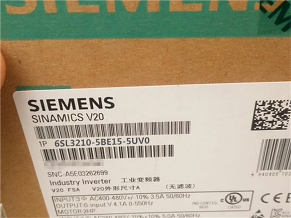 西门子V20 3AC 380V变频器6SL3210-5BE15-5UV0无滤波器现货现货