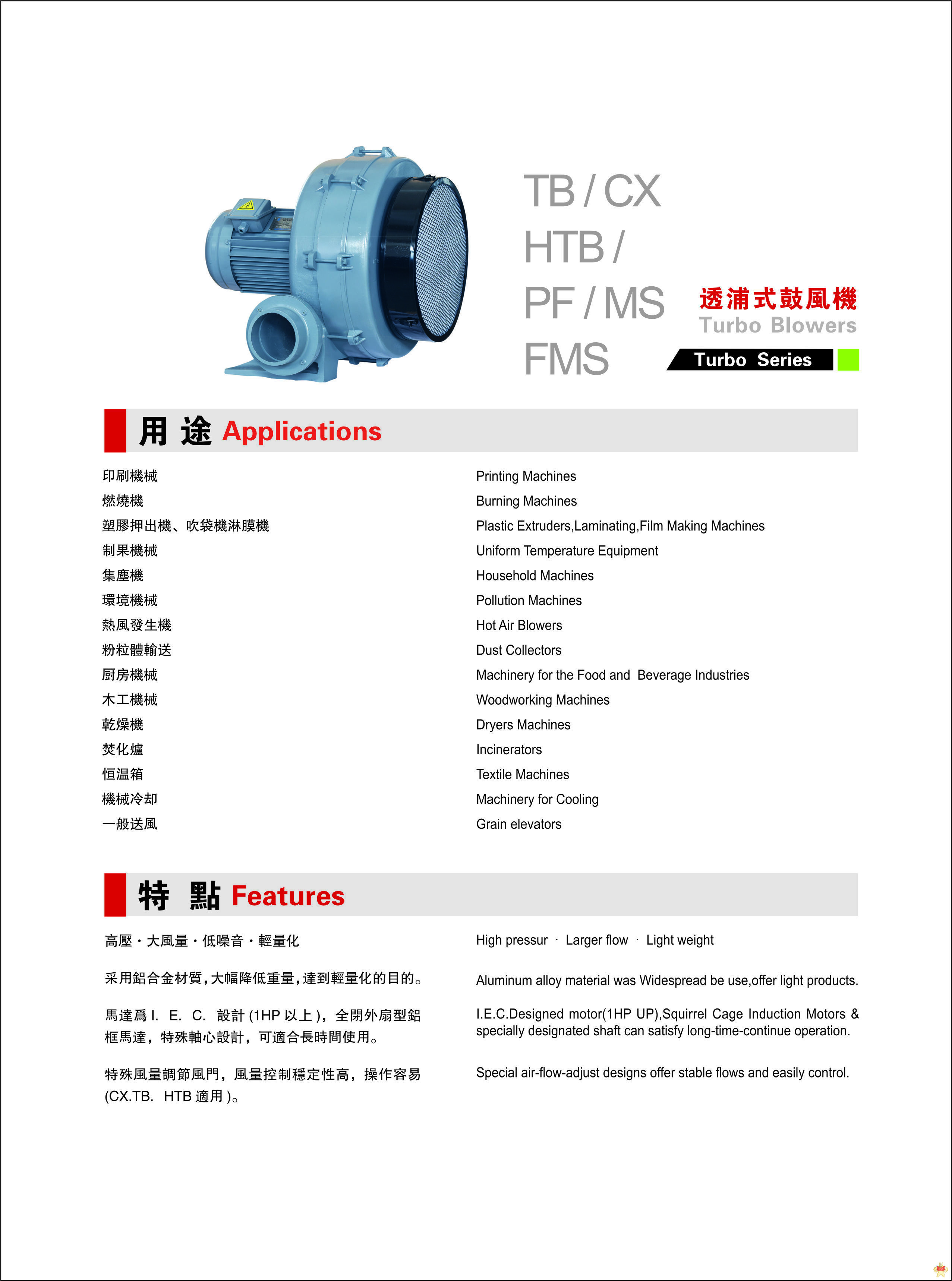 CX-65A 0.2KW 1/4HP透浦式中压鼓风机 透浦式鼓风机,中压鼓风机,台湾透浦式鼓风机,台湾中压鼓风机,中压透浦式鼓风机