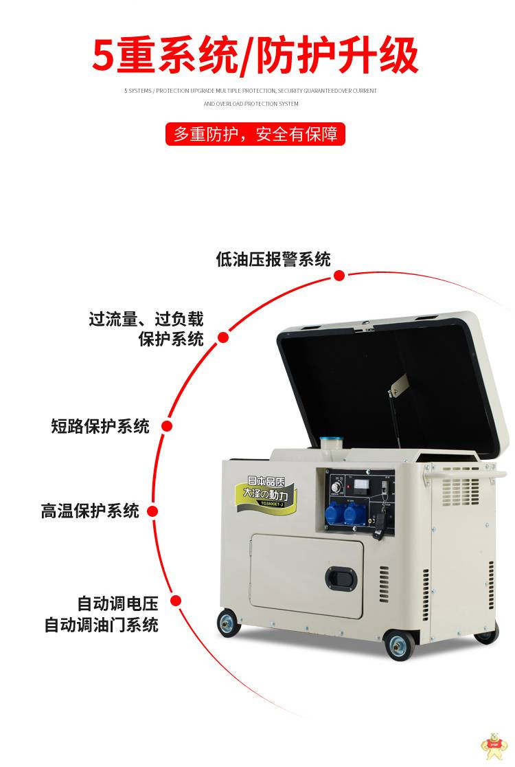 静音柴油发电机5KW-15KW 柴油发电机,静音发电机,5KW发电机,小型发电机,风冷发电机