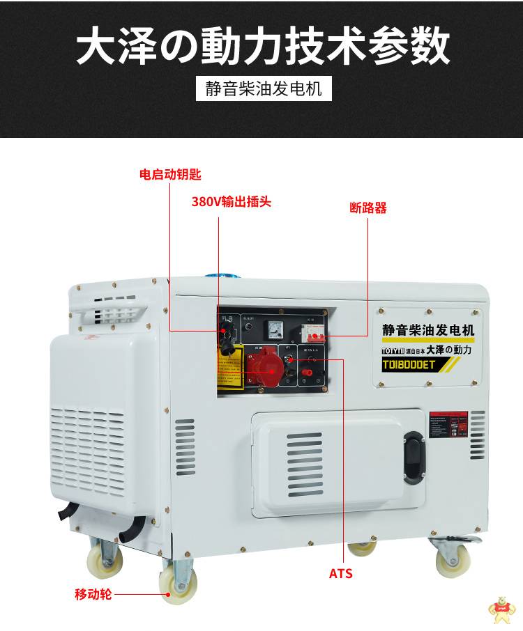 小型双面板柴油发电机TO6800ET-J 3千瓦柴油发电机,3KW柴油发电机,小型柴油发电机,轻便柴油发电机,TO3200ET