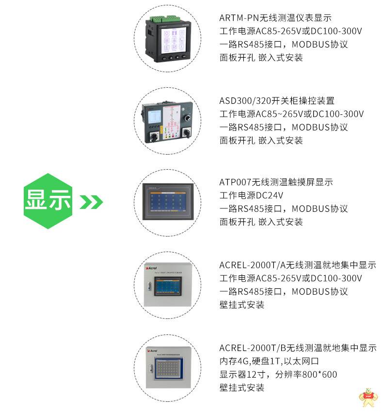 安科瑞无线彻温传感器收发器ATC100无线彻温传感器ATE300配套产品 
