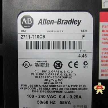 A-B 2711-T10C9F 人机界面 智能自动化工控 人机界面