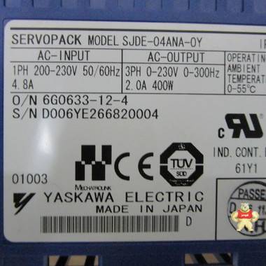 安川 SJDE-04ANA-OY 驱动器 智能自动化工控 驱动器