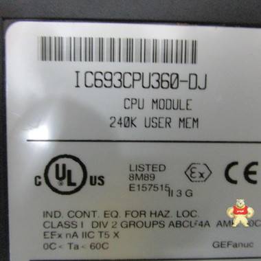 美国GE IC693CPU360dj 模块 智能自动化工控 模块