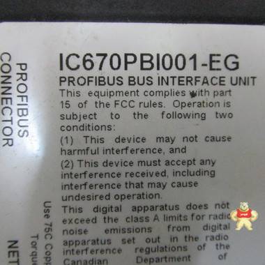 GE IC670PBI001EG 伺服系统 智能自动化工控 伺服系统