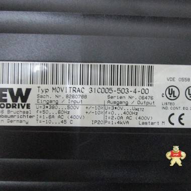 SEW 31C005-503-4-00 变频器 智能自动化工控 变频器