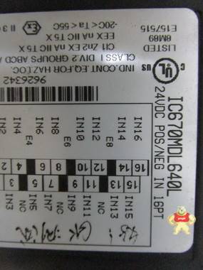 GE IC670MDL640L PLC 智能自动化工控 PLC