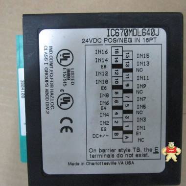 美国GE IC670MDL640J 模块 智能自动化工控 模块