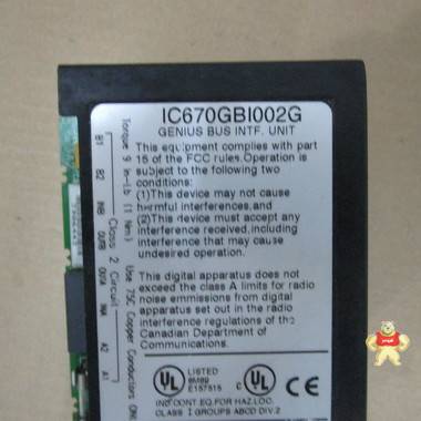 美国GE IC670GBI002G 模块 智能自动化工控 模块