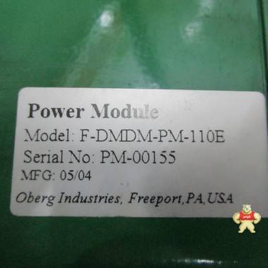 OBERGINDUSTRIES F-DMDM-PM-110E PLC系统备件 智能自动化工控 PLC系统备件