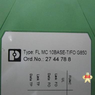 PHOENIX FLMC10BASE-T/FOG850FLMC10BASE-T/FOG850货号：27447 连接器 智能自动化工控 连接器