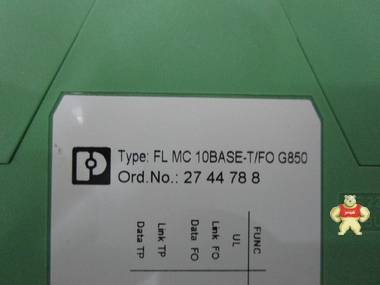 PHOENIX FLMC10BASE-T/FOG850FLMC10BASE-T/FOG850货号:27447 连接器 智能自动化工控 连接器