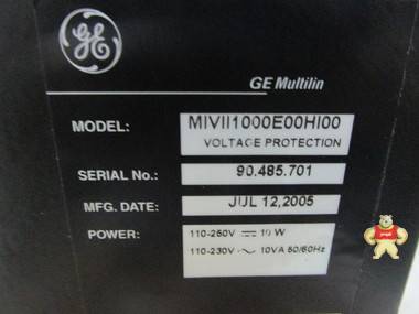 GE MIVII1000E00HI00 复合电压保护装置 复合电压保护装置