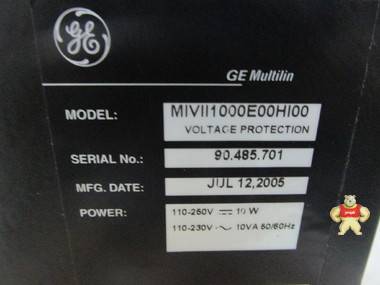 GE MIVII1000E00HI00 复合电压保护装置 智能自动化工控 复合电压保护装置