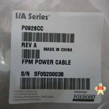 FOXBORO P0926CC PLC系统备件 PLC系统备件