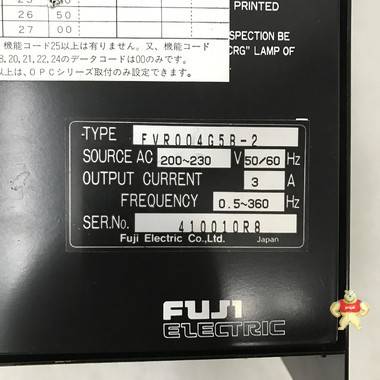 FUJI FVR004G5B-2 PLC系统备件 PLC系统备件