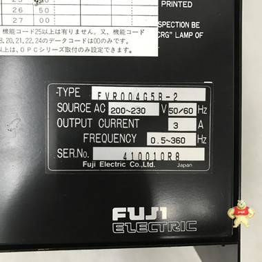 FUJI FVR004G5B-2 PLC系统备件 智能自动化工控 PLC系统备件