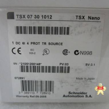 SCHNEIDER TSX07301012 plc可编程控制器 plc可编程控制器