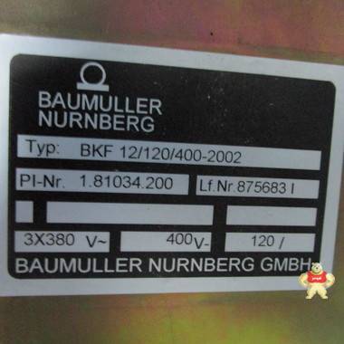 BAUMULLER BKF12/120/400/2002 控制模块 控制模块