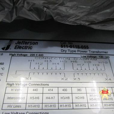 Jefferson 511-0118-055 变压器 智能自动化工控 变压器