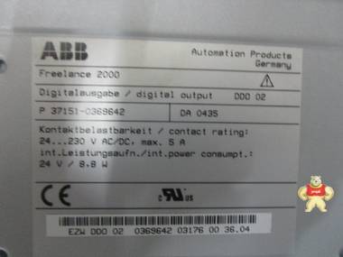 ABB DDO02 PLC系统备件 