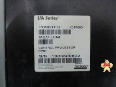 P0961FR-CP60 可编程终端CPU单元 FOXBORO 现货 