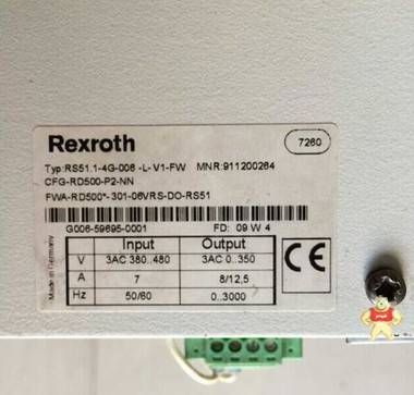 Rexroth力士乐变频器 RS51.1-4G-006-L-V1-FW 
