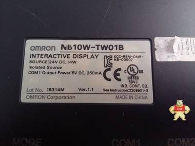 欧姆龙触摸屏 NB10W-TW01B 故障机 卖主板配件 二手实物 