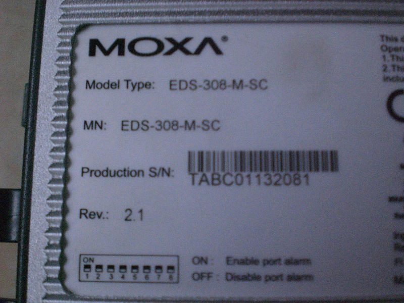 摩莎 MOXA EDS-308-M-SC 8口 工业以太网交换机 原装现货