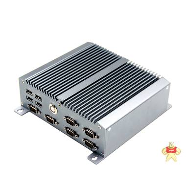 驰展工控主机Q-BOX-3 D525嵌入式无风扇双网口工控机。2G内存。32GBSSD。 