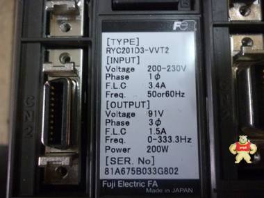 富士伺服器RYC401D3-VVT2....RYC201D3-VVT2 成色漂亮 