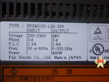 富士伺服器RYS401S3-LSS-Z59电机GYS401DC1-CA 