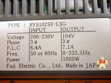 富士伺服器RYS102S3-LSG 电机GYC102DC1-SA-B      1KW 