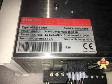 BECKHOFF倍福伺服驱动器AX5203-0000伺服电机AM3051-OE31-0000