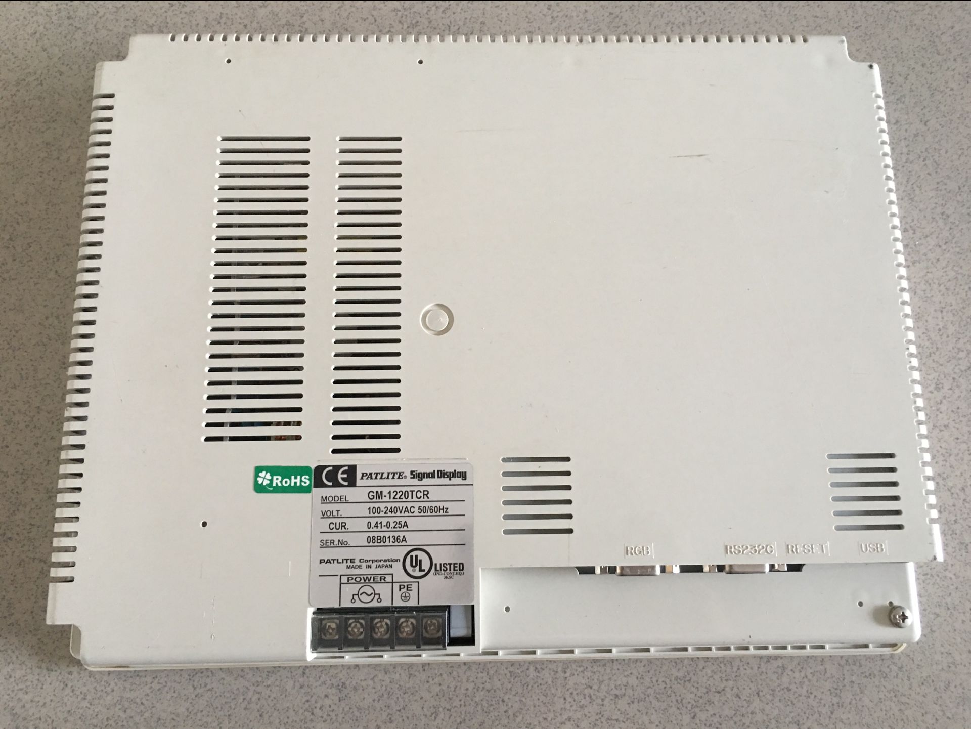 PATLITE触摸屏GM-1220TCR 现货实物图