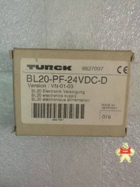 全新 原装 TURCK 图尔克模块 BL20-PF-24VDC-D现货 