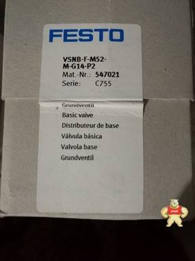FESTO 547021 VSNB-F-M52-M-G14-P2 电磁阀 全新原装现货现货 