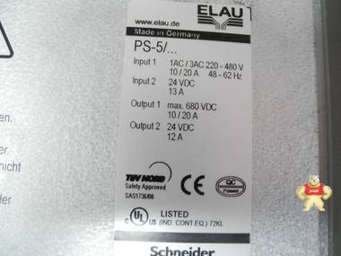 Elau Schneider PacDrive PS-5 Power Supply iSH HW:845702 SW:0 