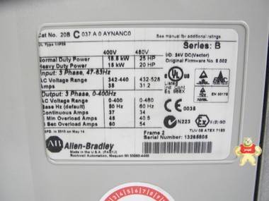 Allen Bradley 20BC037A0AYNANC0 Power Flex 700 Allen Bradley 20BC037A0AYNANC0 Power,20BC037A0AYNANC0,AB,Allen Bradley