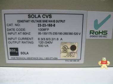 Sola 23-23-150-8 CVS Constant Voltage Power Conditioner New 