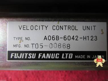 FANUC A06B-6042-H123 VELOCITY CONTROL UNIT PULLED FROM WORKI 