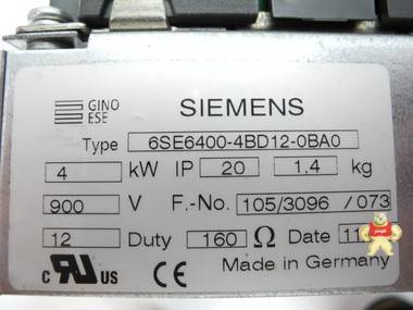 Siemens Micromaster 440 6SE6440-2UD23-0BA1 400V 3.00kW + Net 