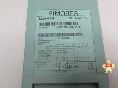 Siemens Simoreg 6RA7075-6GV62-0 + CUD1 & ADB CARD 158A DC Co 