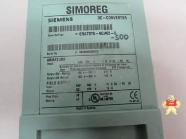 Siemens Simoreg 6RA7075-6GV62-0-S00 6RA7075-6GV62-0 158A DC  