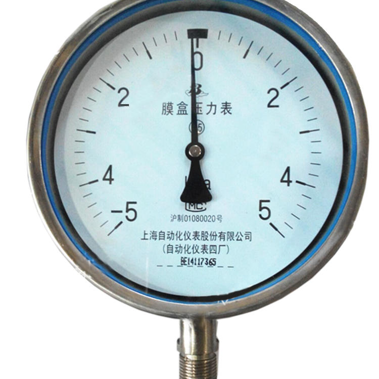 YE-100B不锈钢膜盒压力表，上海自动化仪表四厂